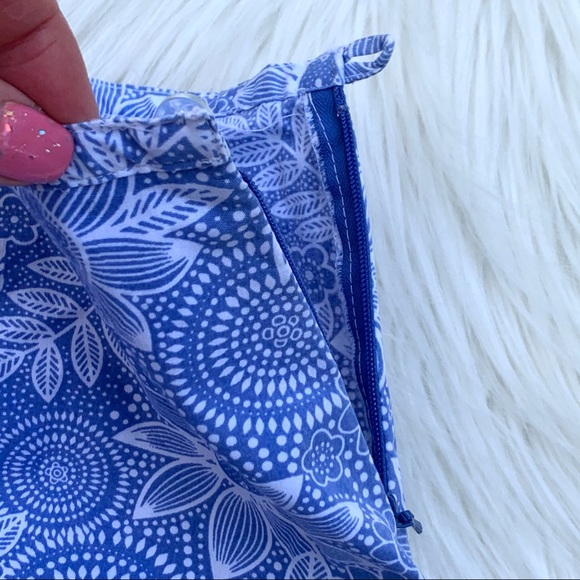 Kim Rogers Floral Mini Skirt Blue Skort 8 - Picture 6 of 10
